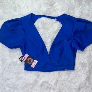 Elegant Royal Blue Women's Top